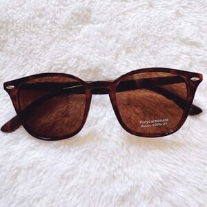 Maura Tortoise Brown Oversized Oval Horn Rims Sunglasses